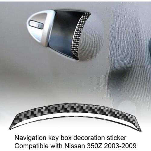 40%HOT2Pcs Carbon Fiber Air Outlet Vent Frame Cover Trim Sticker Compatible with Nissan 350Z 2003-2009 Right Left Drive