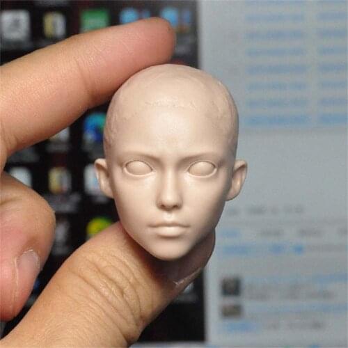 Unpainted 1/6 Scale Fighting Angel Alita Bald Head Sculpt Model For 12'' Action Figure Dolls Painting Exercise No.289