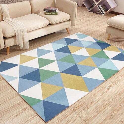 Multi-size North European Style Simple Geometric Pattern Household Living Room Sofa Table Bedroom Carpet Non Slip Mat