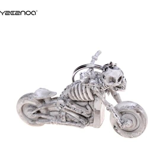 Novelty Gift Key Chain Ring Skull Keychain Skull Vintage Rubber Devil Death Monster Pirate Trinket Motor Car Toy Motorcycle Toy