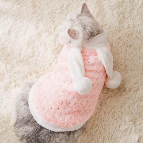 Cat Clothes Flannel Vest Kitten Kittens Spring and Autumn Pet Clothes New Spring Cat Clothing
