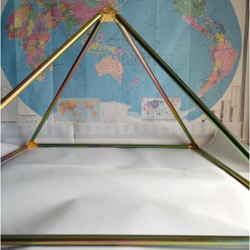 Giza Meditation Pyramid Bracket（PGB-PZ-19.08-80）, Cosmic Energy Receiver, Electroplating color zinc series