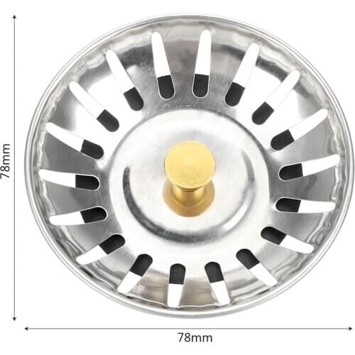 NICEYARD Kitchen Sink Strainer Stopper 1PC Stainless Steel Bathroom Hair Catcher Waste Plug Kitchen Accessories