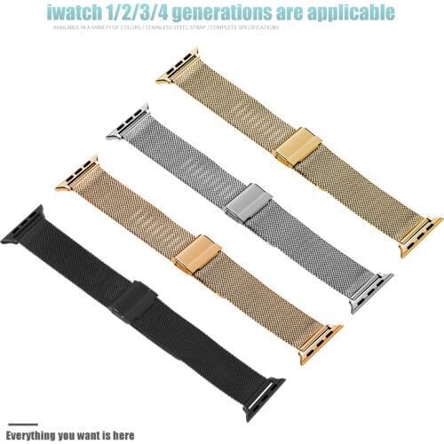 Stainless steel strap For Apple watch band Series 4 3 2 1 correa aplle watch 42 mm 38 mm watchband Iwatch 44mm 40mm wrist belt