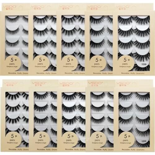 SHIDISHANGPIN 3d mink eyelashes 5 Pairs hand made false eyelashes natural dramatic lashes faux cils maquiagem lashes mink cilio