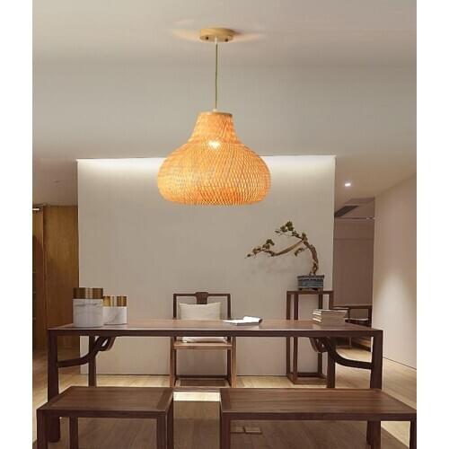 Nordic bamboo Lamp Handmade Pendant light Bamboo hanging lamp Garden Restaurant Cafe Bar Lounge Lighting Decorative Lamp