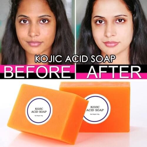 Dark Black Skin Lightening Soap Kojic Acid Whitening Soap Kojic Acid Glycerin Brighten Face Body Skin Bleaching Soap 140g
