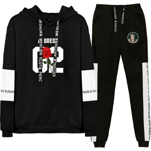 Jaden Hossler Hoodie Sport Two Pieces Set Women Men casual Long Sleeve Spring Autumn Hoodies Sets Jaden Hossler loose Sweatpants