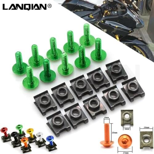 Motorcycle Fairing Screws Fastener Clips Body Spring Nut Bolts Kit For Kawasaki NINJA 650R ER6F ER6N W800 SE Z750S ZR750 ZEPHYR