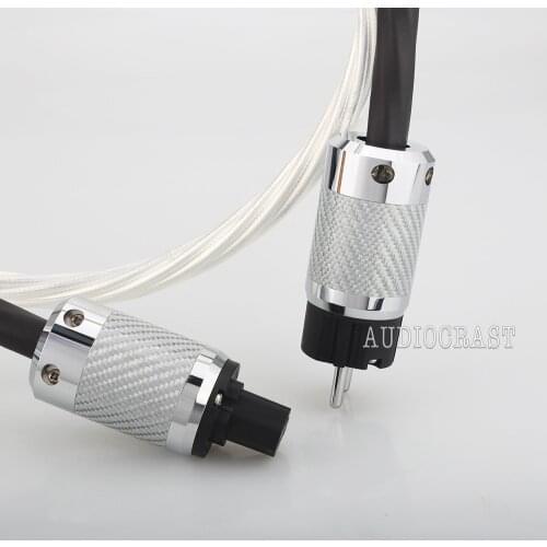 High Quality Nordost odin 7N silver plated Supreme Reference Power Cable with Carbon fiber US power plug