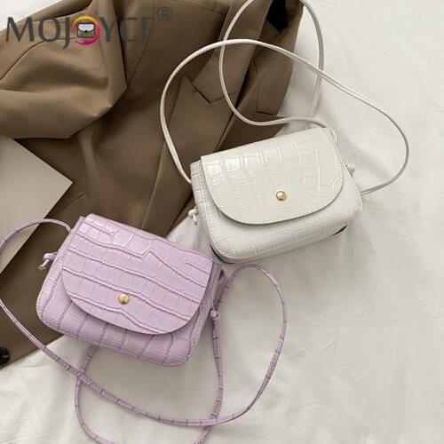 Ladies Messenger Shoulder Bags PU Leather Women Handbag Totes Exquisite Shopping Bag with Stone Pattern Designed