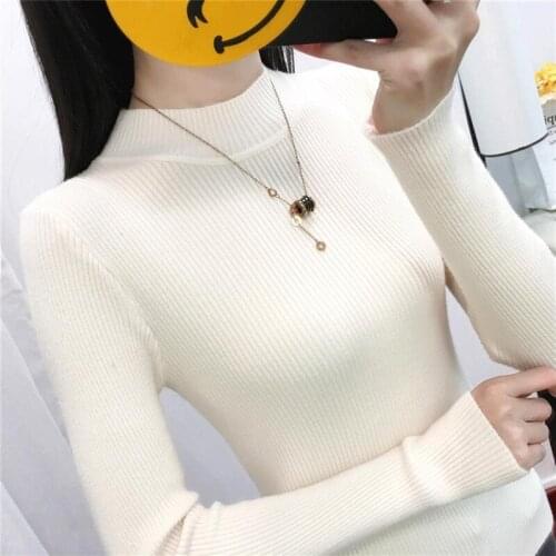 2019 Women Knitted Sweater o-neck Pullovers spring Autumn Winter Basic Ladies Sweaters Pullover Slim Fit tops Plus Size S-5XL