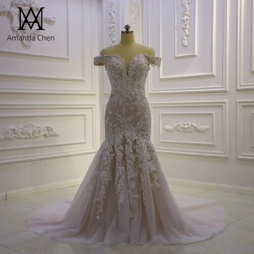 Robe mariage femme Off Shoulder Lace Mermaid Wedding dress