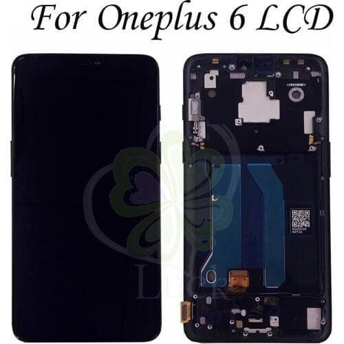 For Oneplus 6 LCD Display Screen Touch Panel Assembly with Frame Digitizer Display For OnePlus6 A6000 A6003 Pantalla