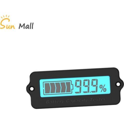 12V 24V 36V 48V Lead-Acid Battery LY6N Recessed Battery Capacity Indicator Tester Voltmeter blue Light battery charge indicator