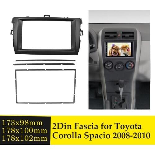 2DIN Radio Fascia for Toyota Corolla 2007 2008 2009 2010 GPS DVD Stereo CD Panel Dash Mount Installation Trim Kit Frame Bezel