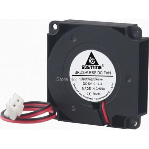 5 Pieces Gdstime 5V 2Pin 4cm 40mm x 10mm Mini DC Brushless Turbine Cooling Blower Fan