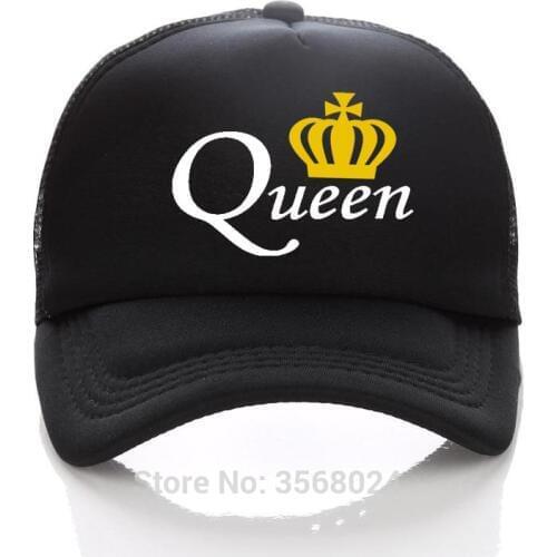 King Queen Baseball cap Printed Lover Hat Mesh Net Kingqueen Snapback Peaked Hats Men Women Gold crown Travel KING CROWN Caps