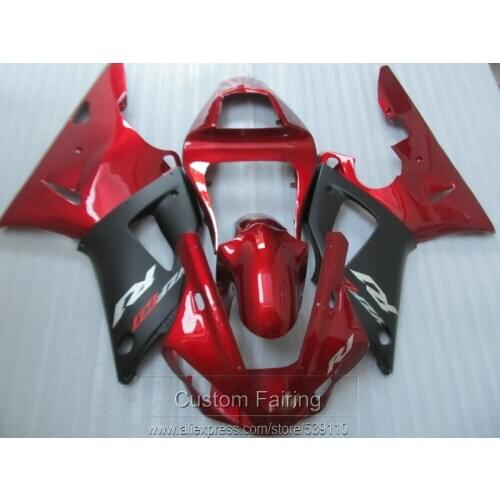 Bodywork hot sale fairing kit for Yamaha YZFR1 00 01 wine red black fairings set YZF R1 2000 2001 LK31