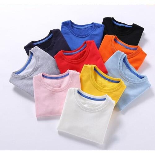 Childrens Clothing New Boys Girl Casual Style Solid Color Loose Long Sleeve Top Fashion Sweatshirt 2-8 Years 2021 Spring New