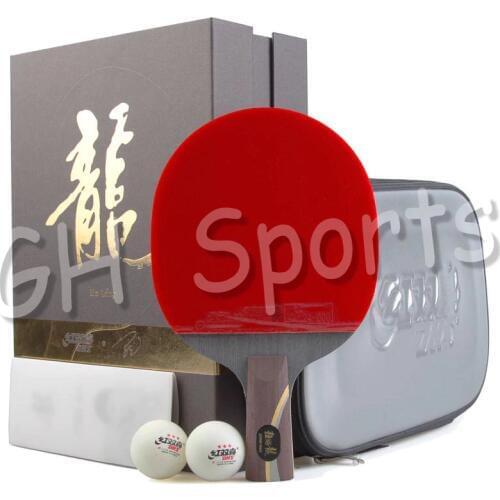 DHS Hurricane Ma Long Set Arylate Carbon ALC Table Tennis Racket + Bag Case Ping Pong Bat