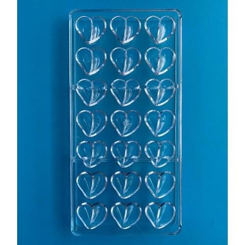 Bakeware Valentines Day heart shape plastic chocolate mold,kitchen polycarbonate chocolate mold cake chocolate dish pastry tool