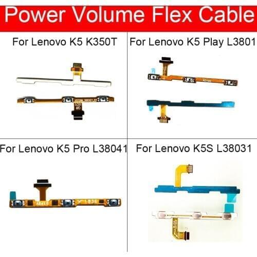 Power On Off Flex Cable For Lenovo K5 K350T Play L38011 Pro L38041 K5S L38031 Switch Audio Control Flex Cable Ribbon Repair