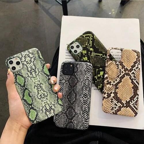 For iphone series Leather snake pattern phone case For iphone 12 12mini 11Pro Max 7 8 Plus X XS XR Phone Case