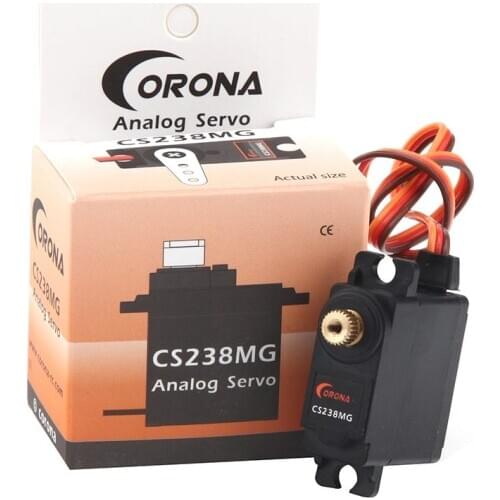 22g/ 4.6kg/ .14 sec Corona Small Servo CS-238MG Metal Gear Micro RC Servo 29x13x30mm