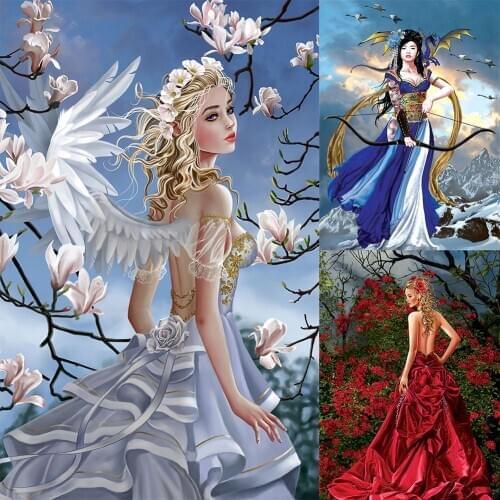 30X40CM Cartoon Girls 5D DIY Full Round Drill Rhinestones Diamond Painting Mosaic Kits Art Craft Home Decor Gifts