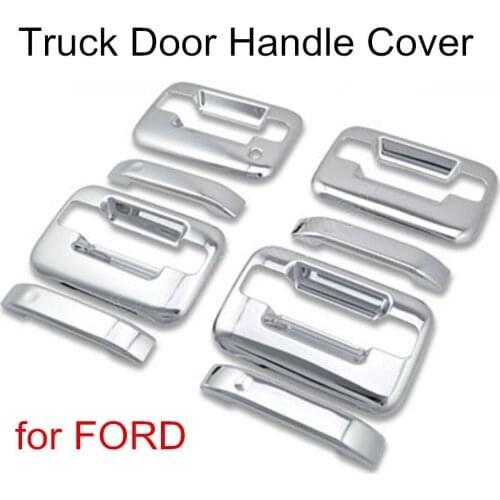 8 pcs/set 2004-2015 F-150 Super Duty 4D ABS Plastic Door Handle Cover Without PSKH Chrome Truck Accessories For Ford No Key Pad