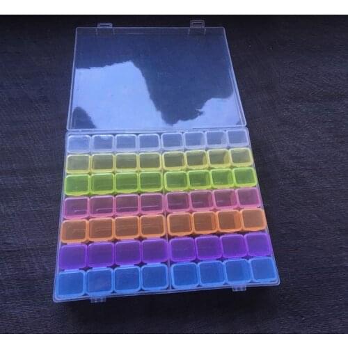 56/28/8 Grids 5D DIY Diamond Painting Drill Box Jewelry Box Rhinestone Embroidery Crystal Bead Organizer Storage Case Container