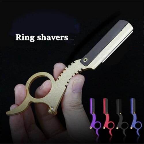 5 Colors Straight Edge Barber Razor Haircut Beard Eyebrow Shaving Tool Manual Depilation Razor Hairdresser Trimming Blades