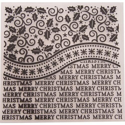 Plastic Embossing Folder Template For DIY Scrapbook Photo Album Card Christmas