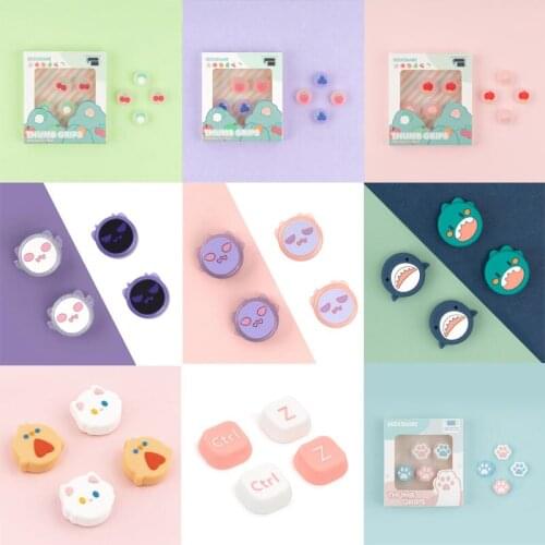 Fruit Cherry Pear Orange Thumb Stick Grip Cap Joystick Cover For Nintendo Switch Lite NS Joy-Con Controller Case