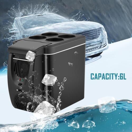 Professional 12V Refrigerator Freezer Heater 6L Mini Cooler Warmer Electric Fridge Portable Icebox Travel Refrigerator