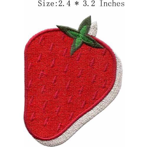 Strawberry 2.4"wide embroidery for sequin beaded applique/barcelona jersey/delicious