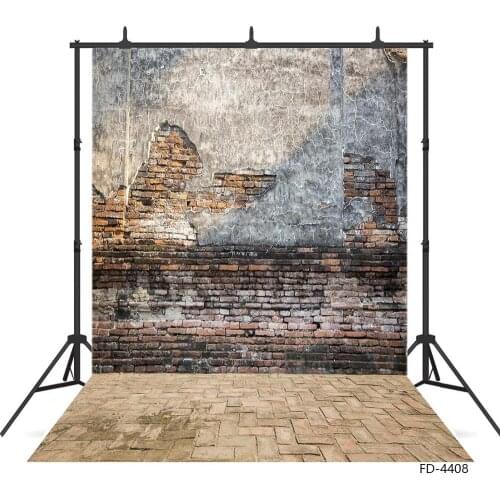 Broken Cement Brick Wall Floor Photo Backgrounds Customized Backdrop Photography Props for Children Baby Portrait Toy Photobooth