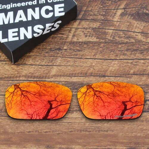 ToughAsNails Resist Seawater Corrosion Polarized Replacement Lenses for Oakley Drop Point Sunglasses Fire Red Mirrored Color