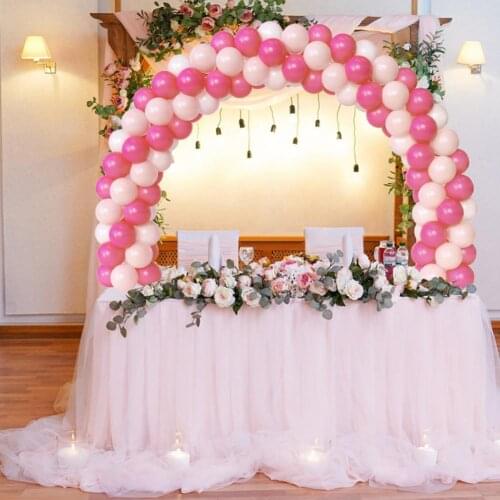 1 Set Table Balloon Arch Decorative Easy Assemble Adjustable Wedding Small Desktop Balloon Arch Kit for Anniversary Birthday
