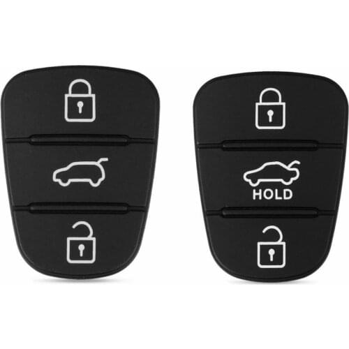 Replacement Rubber Button Pad 3 Buttons For Hyundai for Kia K2 K5 Rio Sportage Flip Key