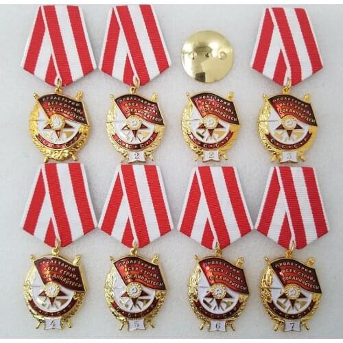 1-7 Soviet Red Flag Medal Red Flag Soviet Field Heroism Medal CCCP Commemorative Collection Badge Gift