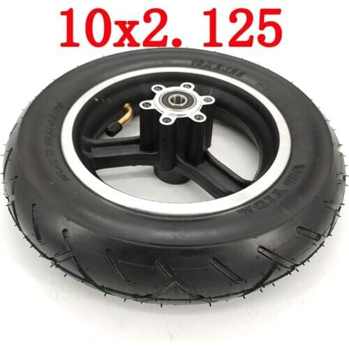 10x2.125 tire and inner tube wheel disc brake rim hub is used for the front wheel of 10 inch electric skateboard pedal wheel