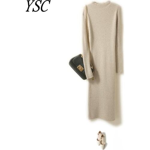 2021 Hot Sales Women Knitted 100% wool Sweater Half high collar Thickened Long style high quality Keep warm pullovers