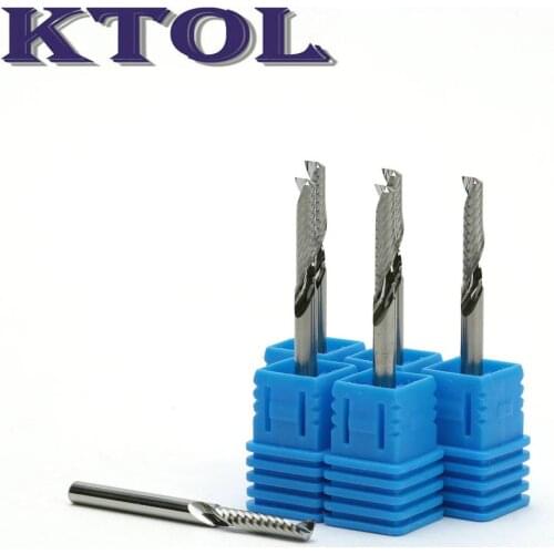 3.175x2.5mm CEL8-12mm Single Spiral Flute Tungsten Carbide Milling Cutter Acrylic Router Bits Micro CNC Engraving Cutting Tools