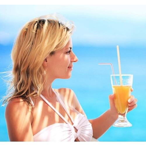 300pcs Disposable Plastic Straws For Parties/Bar/Beverage Shops/Home Kitchen Straws 20.8x0.5cm трубочки для напитков c1