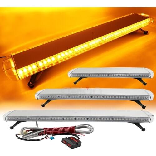 47" 55" 63" 72" LED Strobe Light Bar Emergency Warning Flashing Signal Lightbar For Tow Plow Truck Wrecker Amber Yellow