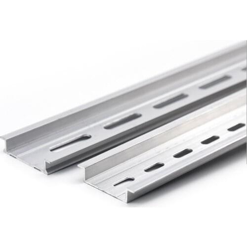 5pcs Universal Type 35mm 0.5 Meter Aluminum Slotted DIN Rail for C45 DZ47 Terminal Blocks Contactor etc