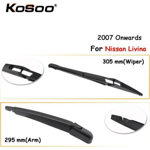 KOSOO Auto Rear Car Wiper Blade For Nissan Livina,305mm 2007 Onwards Rear Window Windshield Wiper Blades Arm,Car Accessories