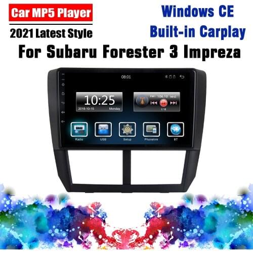 2 Din Car Multimedia Player 9" For Subaru Forester 3 Impreza 2007-2013 Car Stereo FM Bluetooth Radio Support Carplay